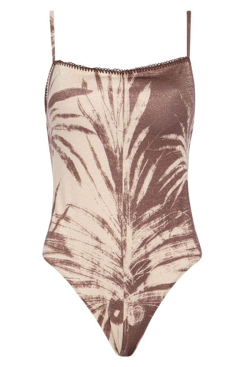 One-Piece Swimsuit, Main, color, COFFEE BEAN