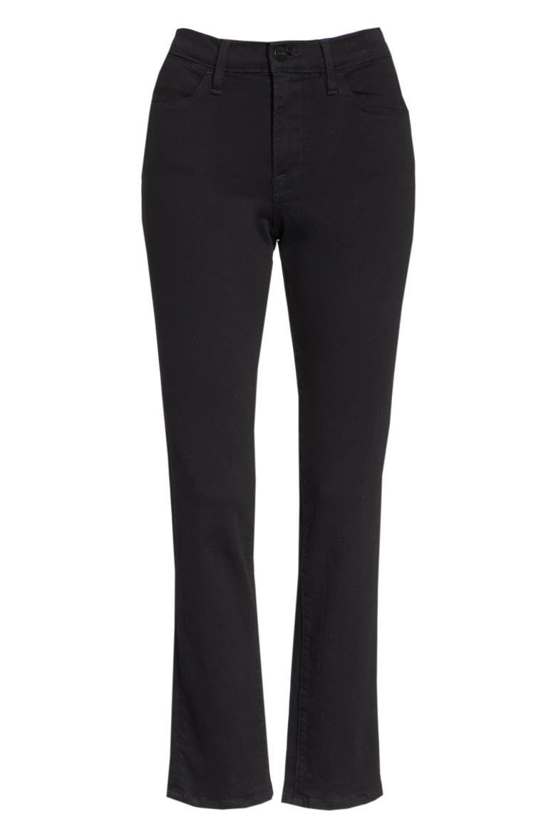 Le High Straight High Rise Jeans, Alternate, color, FILM NOIR