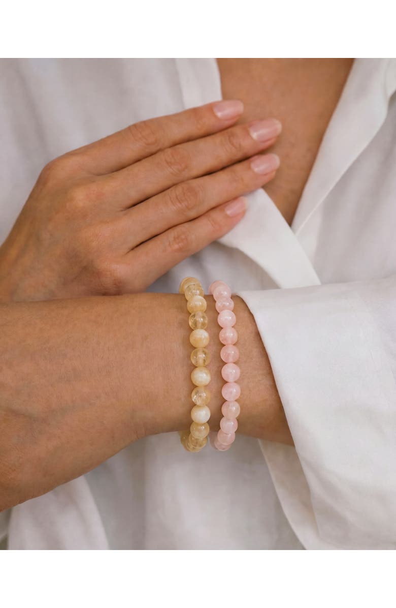 seree Manifest Collection Abundance Yellow Crystal Beaded Bracelet, Alternate, color, Yellow