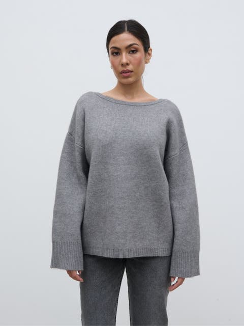 Quinn Slash Neck Knit Jumper