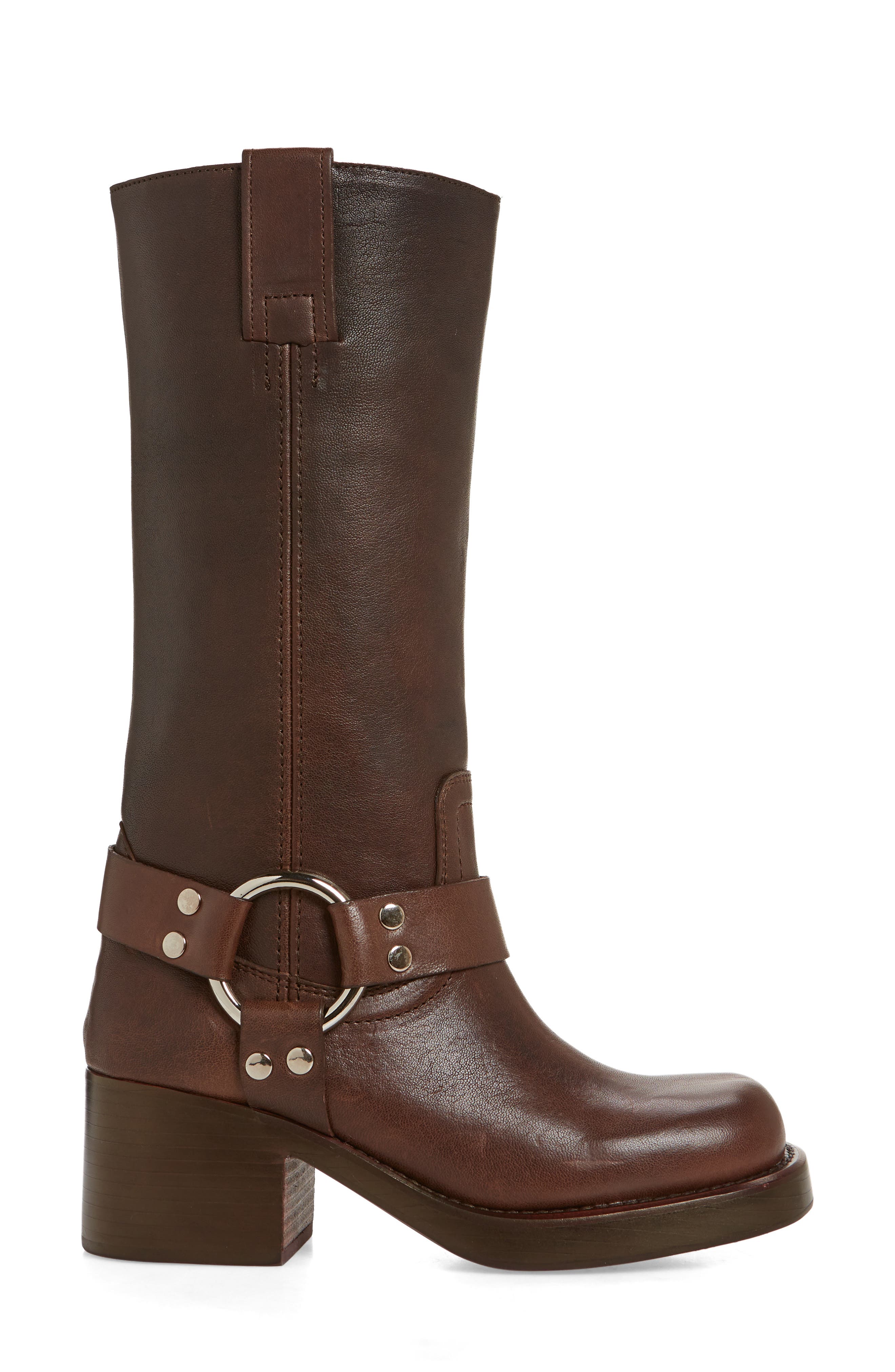 Jeffrey Campbell Reflection Western Boot, Alternate, color, Brown Distressed Silver