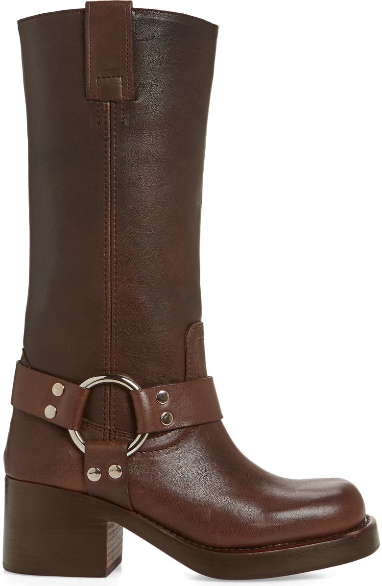 Jeffrey Campbell Reflection Western Boot, Alternate, color, Brown Distressed Silver