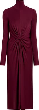 Cinq à Sept Tovianna Knot Front Long Sleeve Dress
