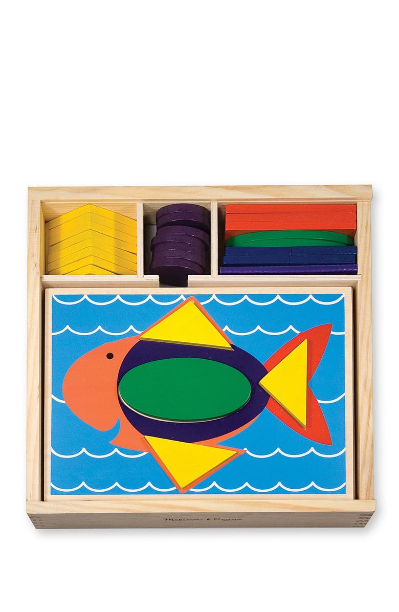 Melissa & Doug Beginner Pattern Blocks, Main, color,