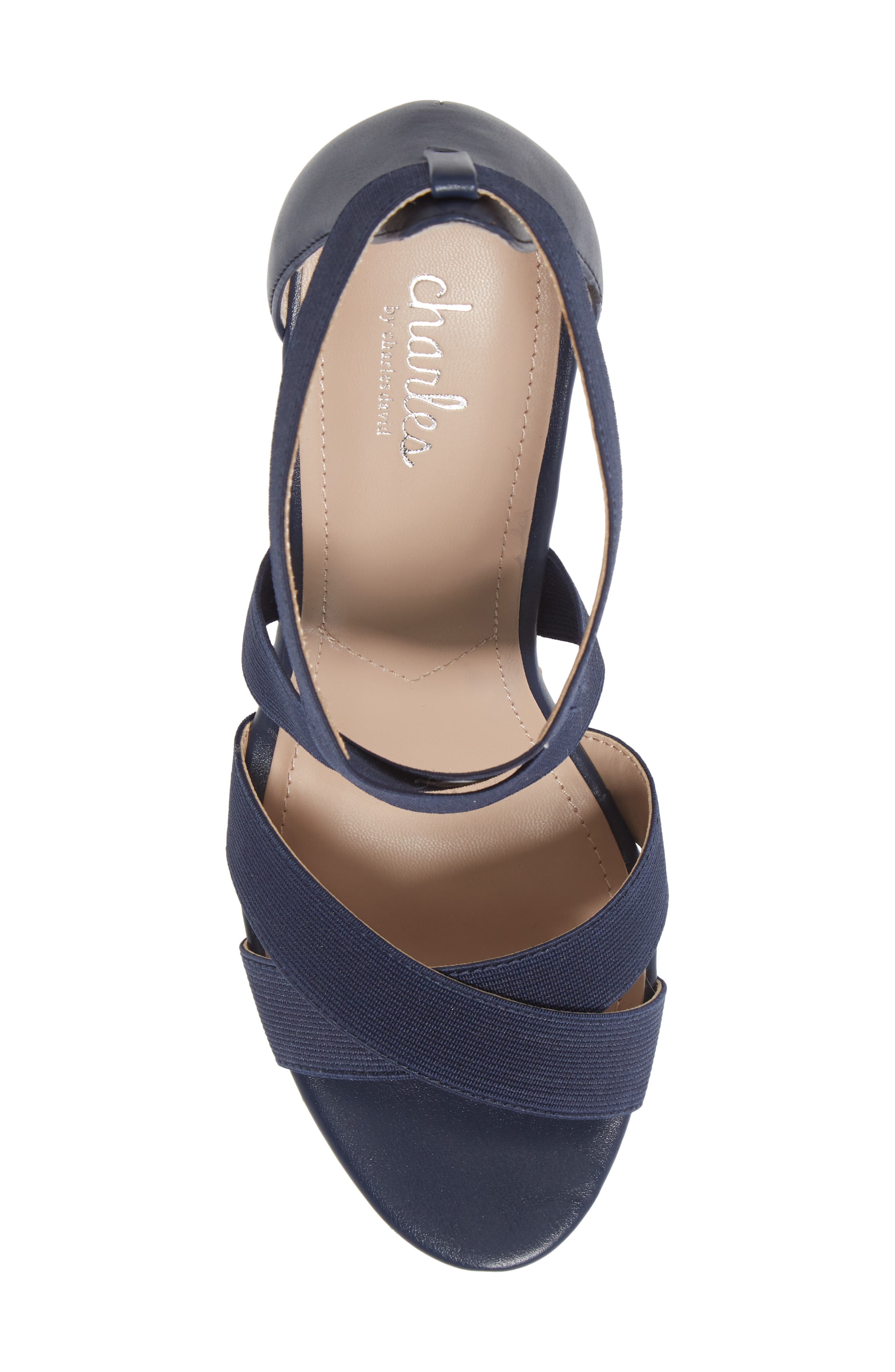 Azures Platform Wedge Sandal, Alternate, color, NAVY LEATHER