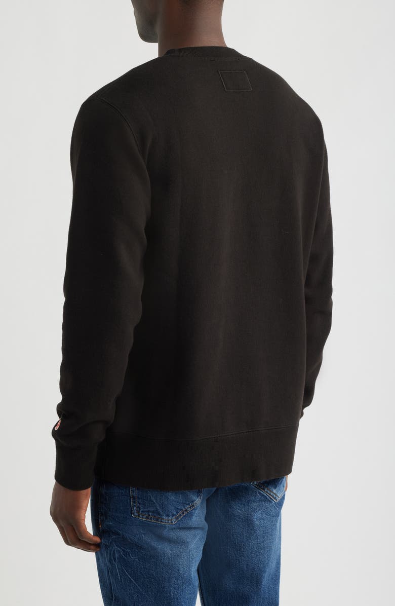 Imperfects Signature Crewneck Cotton Blend Fleece Sweatshirt, Alternate, color, Obsidian