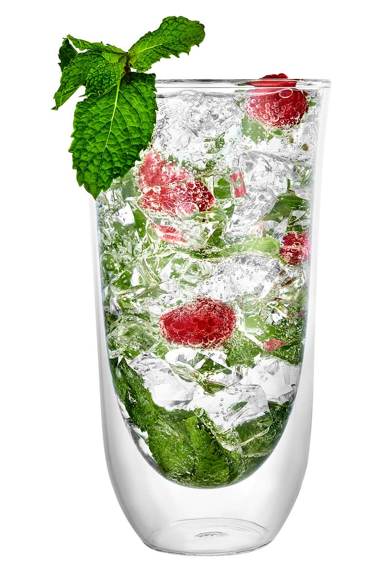 Set of 4 - Spike Double Wall Tumbler, Alternate, color, CLEAR