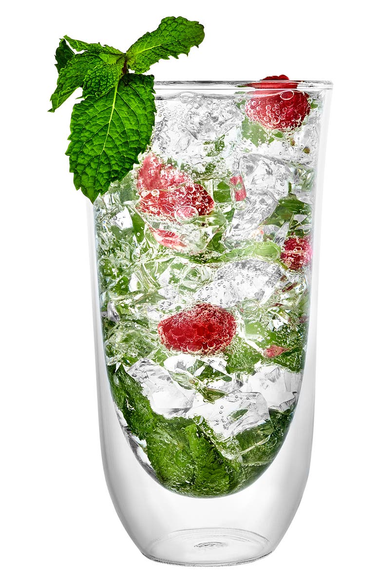 JoyJolt Set of 4 - Spike Double Wall Tumbler, Alternate, color, Clear