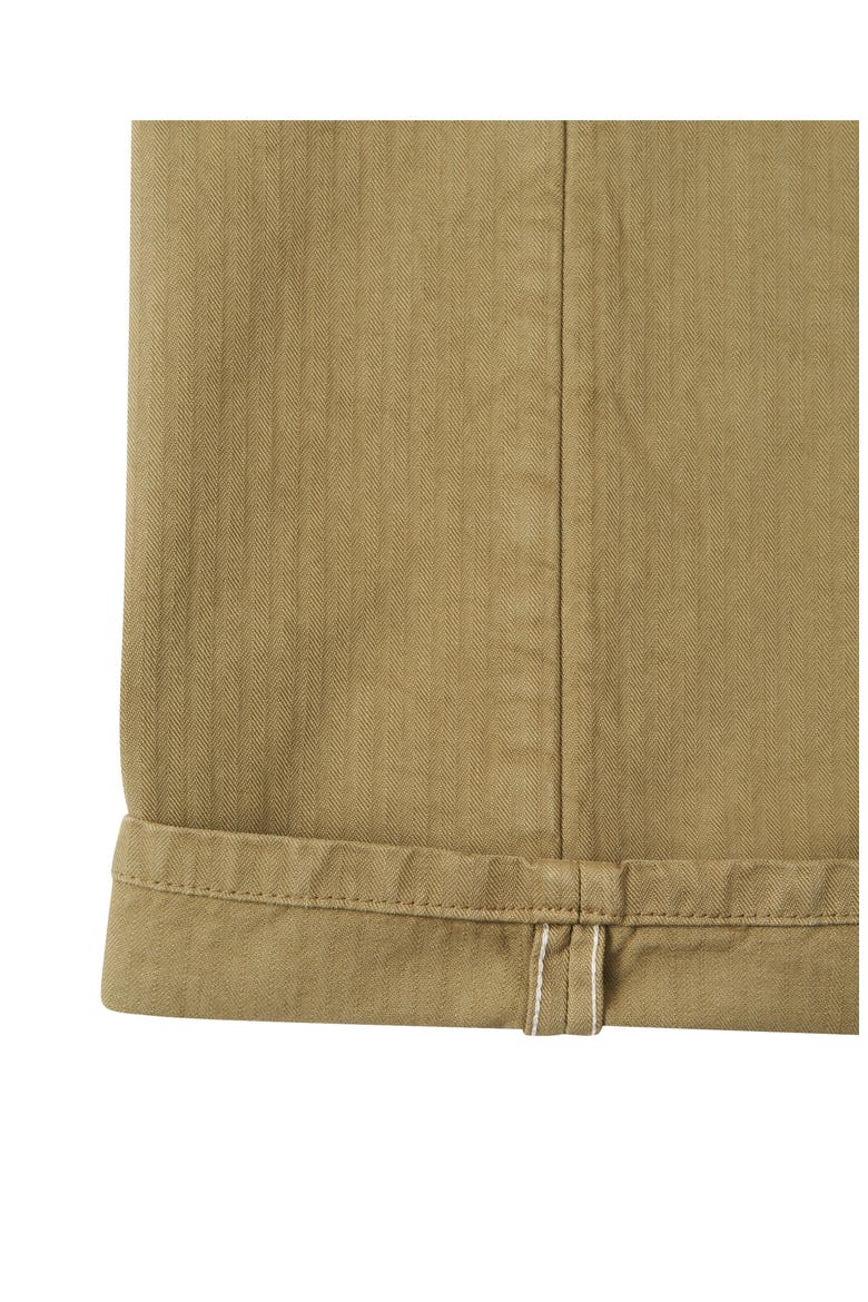 Reno Herringbone Cotton Trousers, Alternate, color, Olive Green