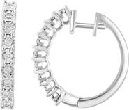 EFFY Sterling Silver Diamond Huggie Hoop Earrings - 0.18 ctw.