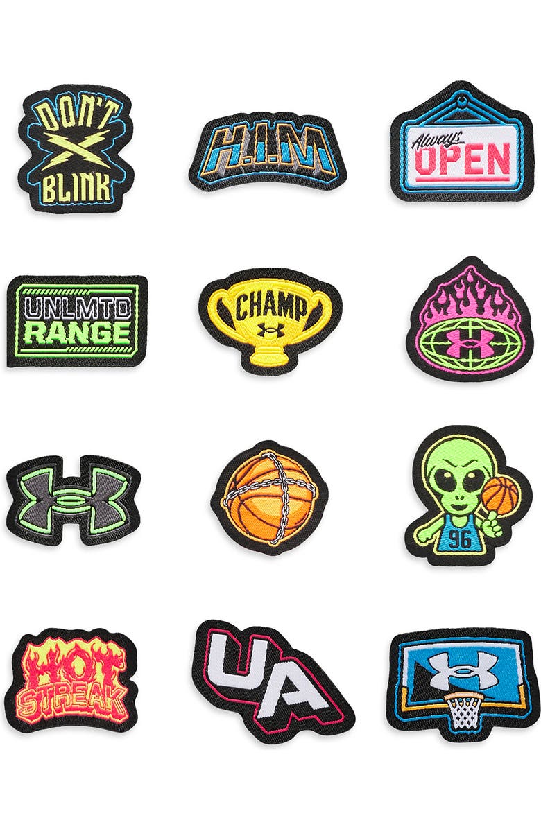 Under Armour Kids' Surge 4 Patches Running Shoe, Alternate, color, 001 Black