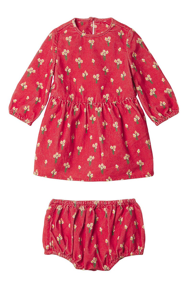 Stella McCartney Kids Floral Print Corduroy Dress & Bloomers Set, Main, color, 