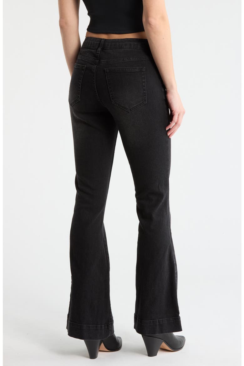 Pintuck Bootcut Jeans, Alternate, color, WASHED BLACK