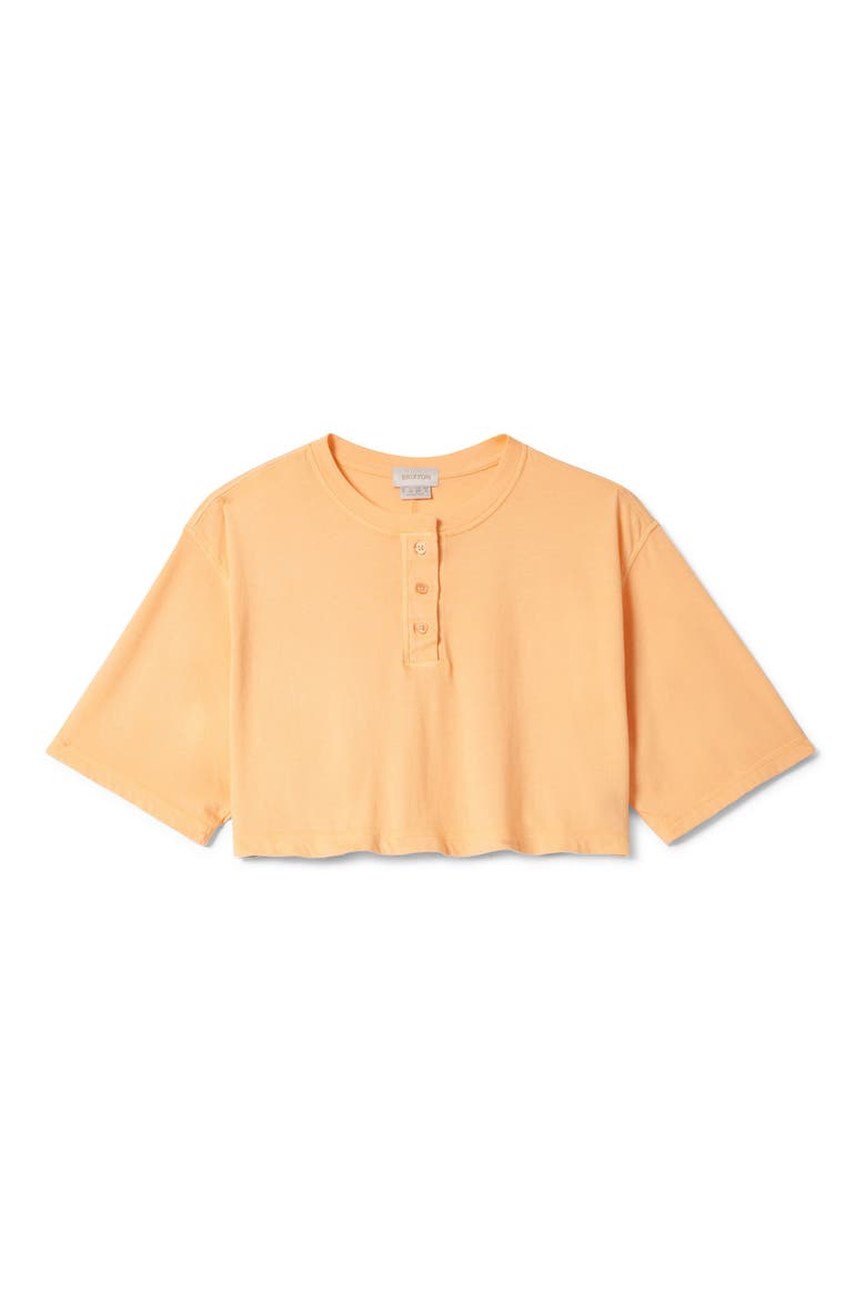 Carefree Organic Cotton Crop Top, Alternate, color, PEACH COBBLER