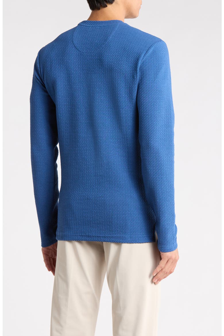 Mitch Textured Knit Crewneck Top, Alternate, color, BLUE