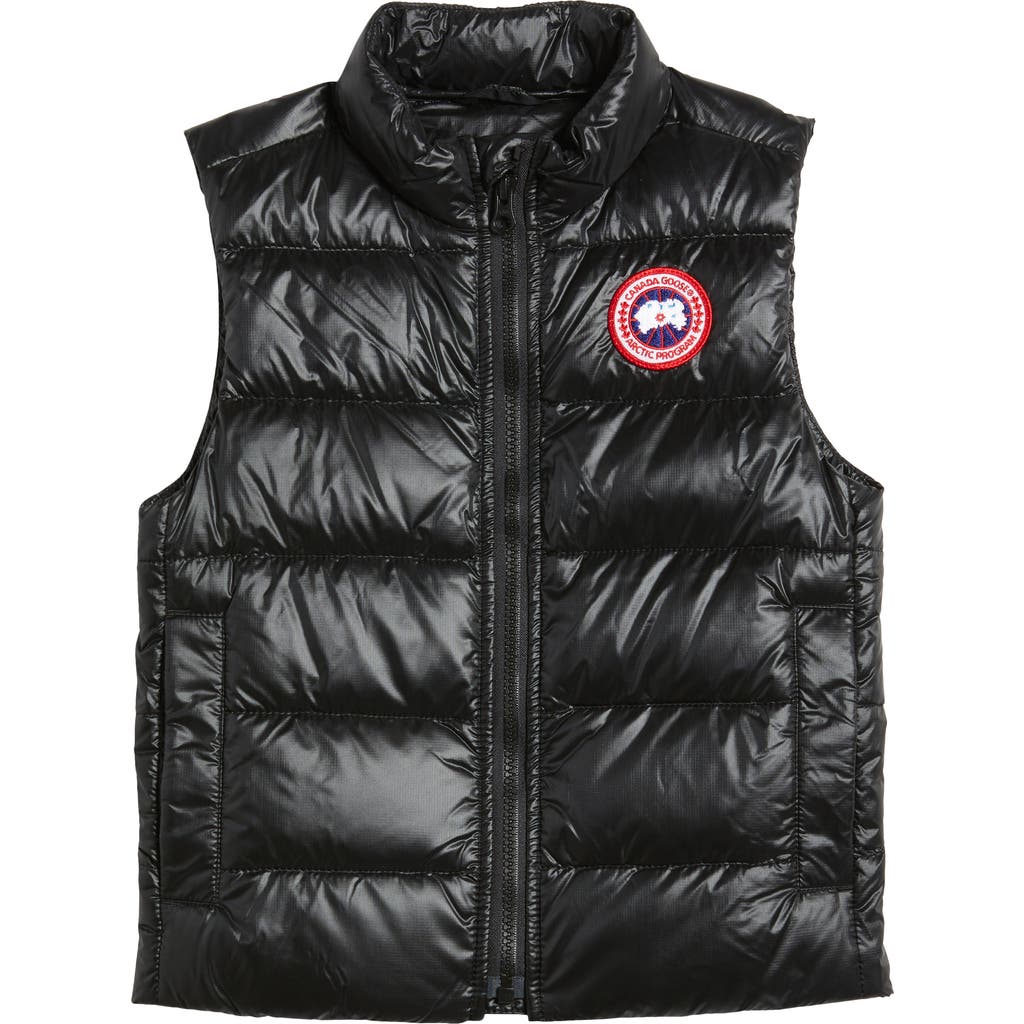 Canada Goose Kids' Crofton Water Repellent Packable Quilted 750 Fill Power Down Vest in Black at Nordstrom, Size 6-7