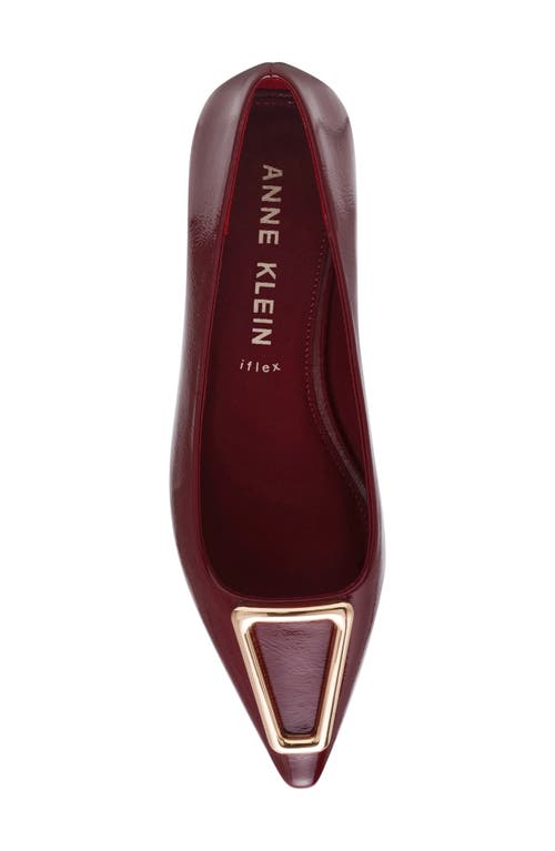 Anne Klein Cavina Pointed Toe Flat In Burgundy