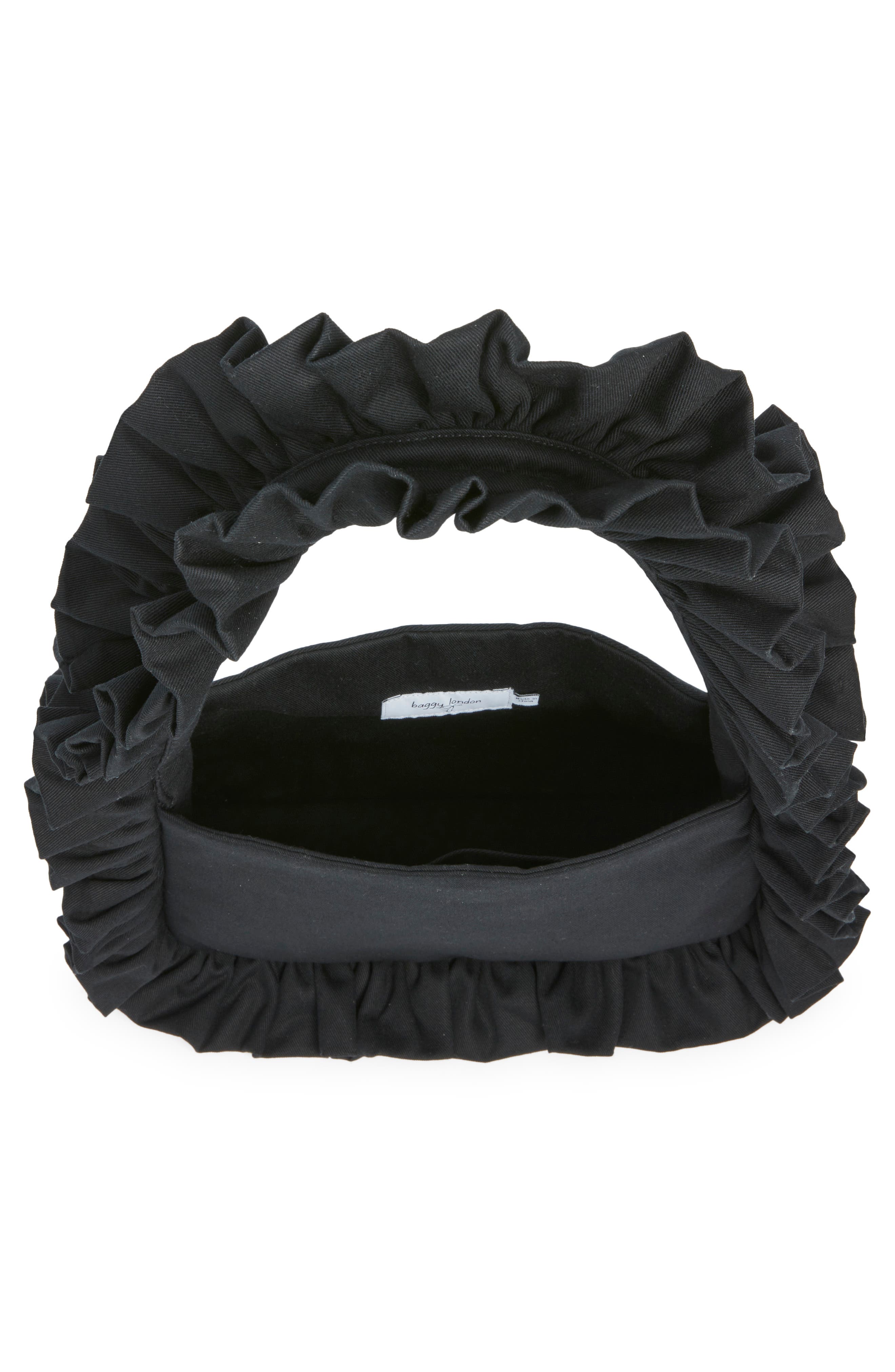 Baggy London Baguette Shoulder Bag, Alternate, color, Black Canvas