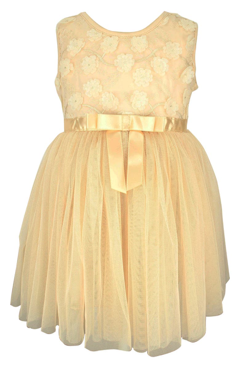 Popatu Flower Ribbon Tulle Dress, Main, color, 