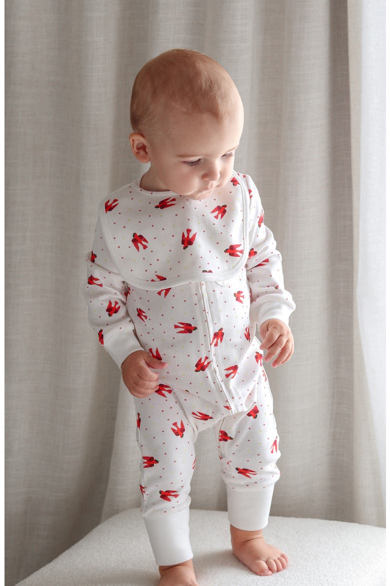 x 'The Very Hungry Caterpillar'™ Organic Cotton Romper, Alternate, color, RED BIRD