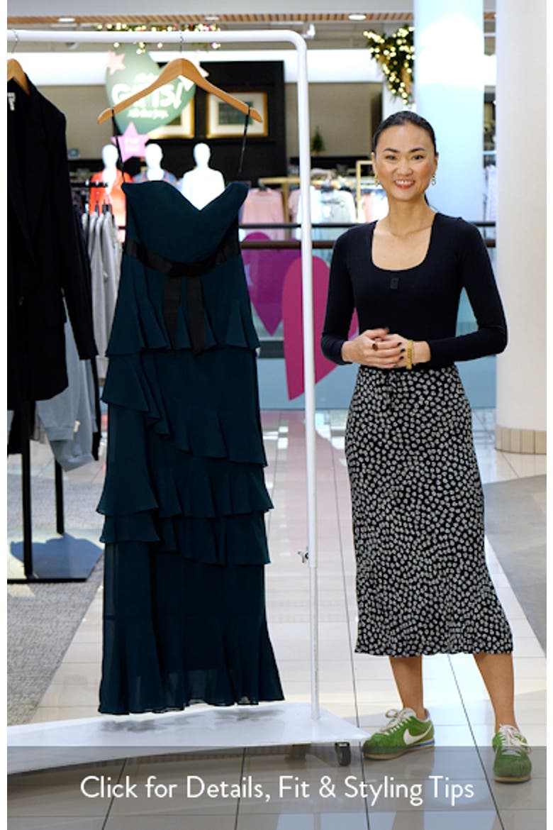Amalia Strapless Ruffle Tiered Gown video