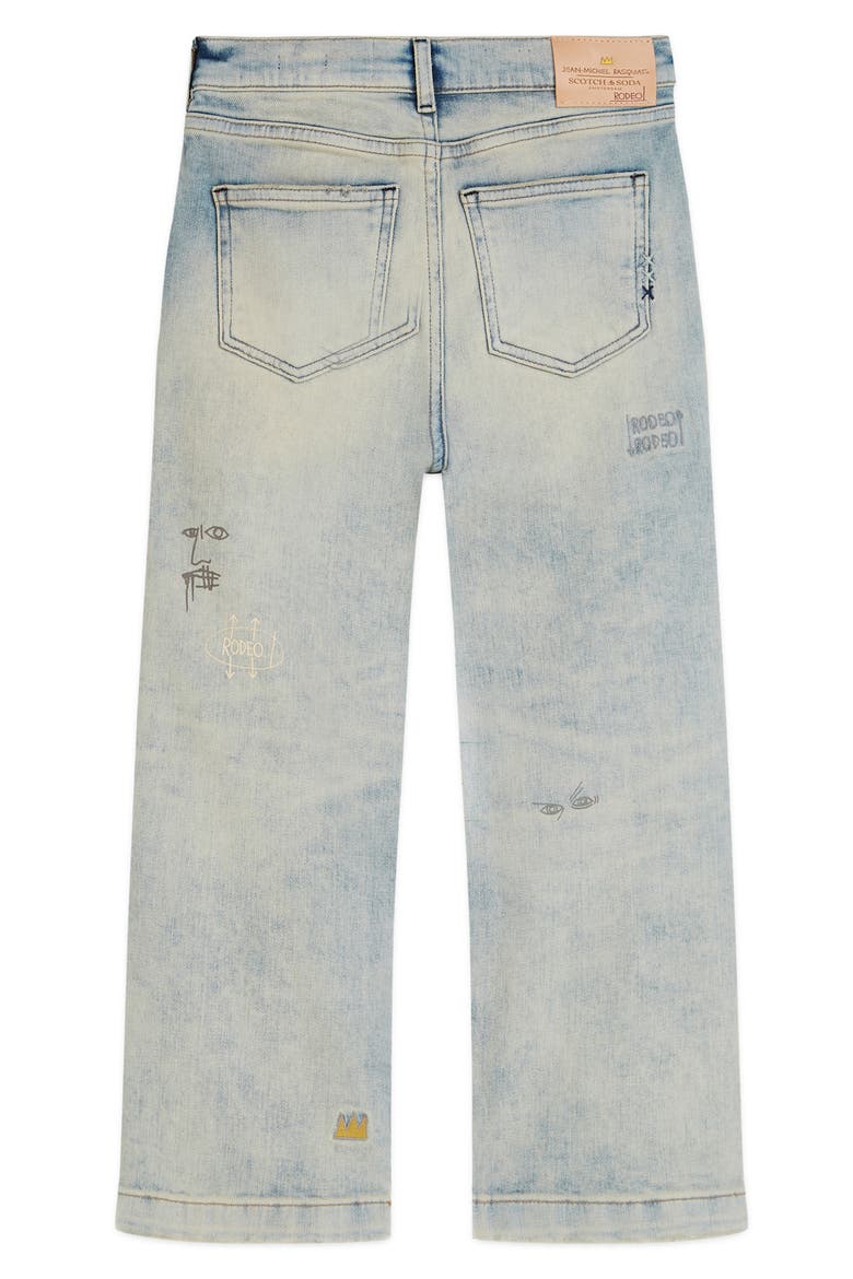 Kids' x Basquiat The Deep Loose Jeans, Alternate, color, TEXAS BLUE