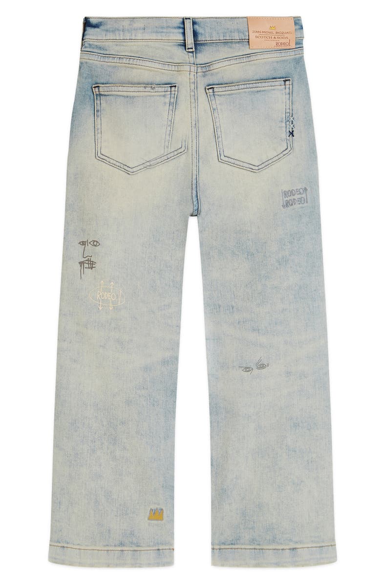 Scotch & Soda Kids' x Basquiat The Deep Loose Jeans, Alternate, color, Texas Blue