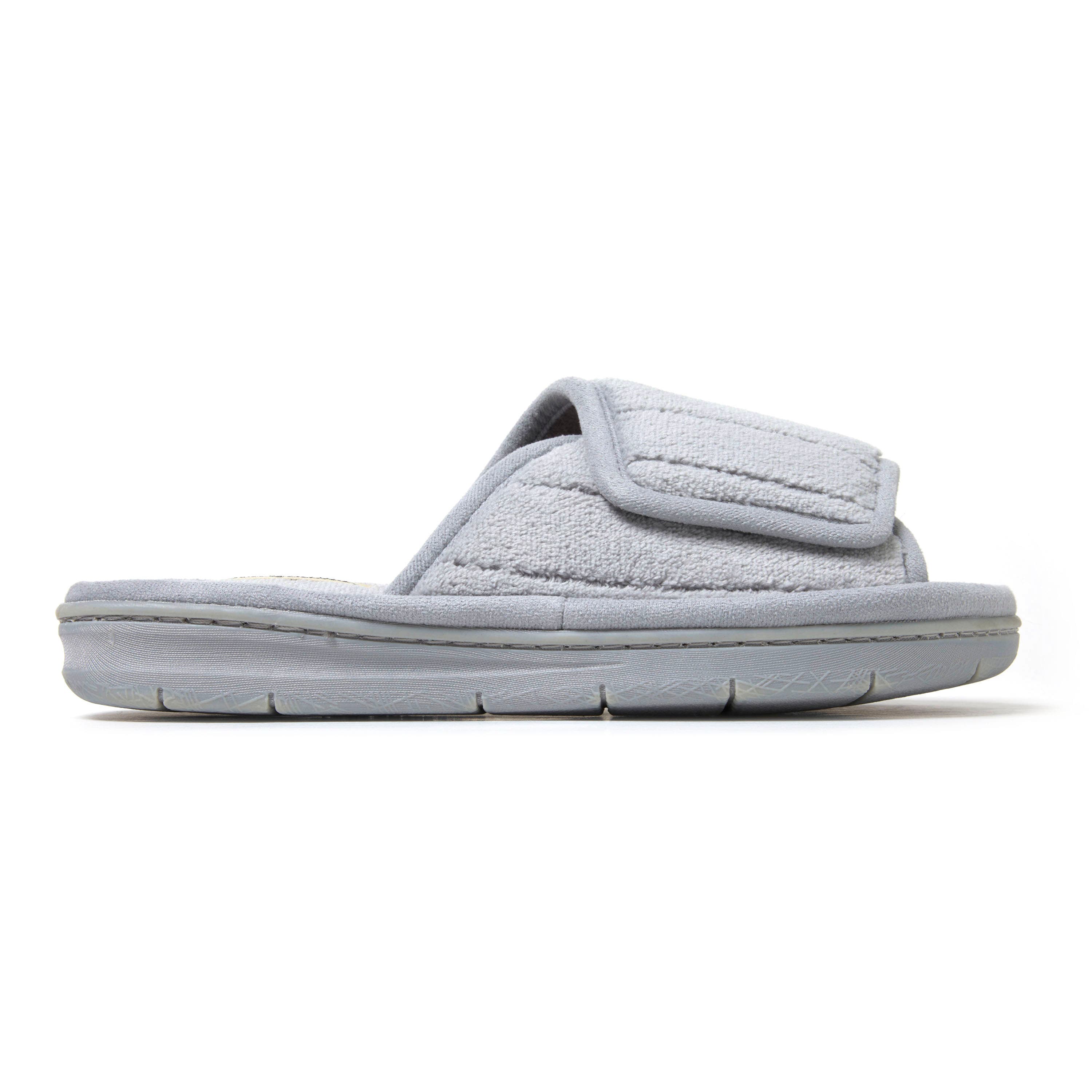 DEARFOAMS Mickey Terry Adjustable Shower Slide Slipper, Alternate, color, Sleet