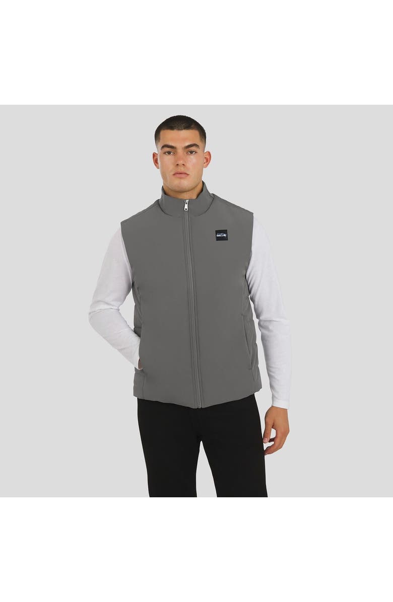 J. Palmer Men's J. Palmer Graphite Seattle Seahawks Front Office Full-Zip Vest, Alternate, color, Graphite