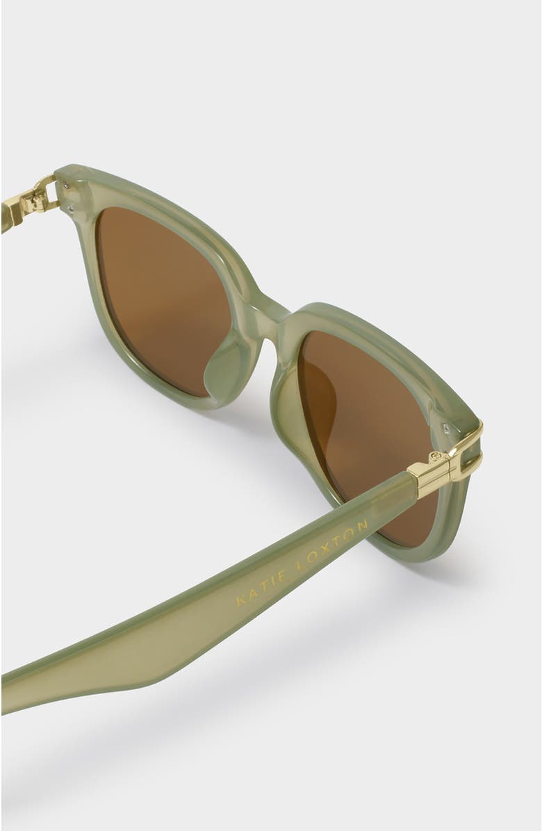 Katie Loxton Manhattan Sunglasses, Alternate, color, Frosted Green Transparent