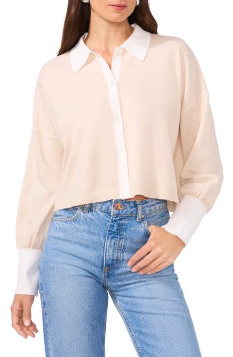 Crop Button-Up Shirt