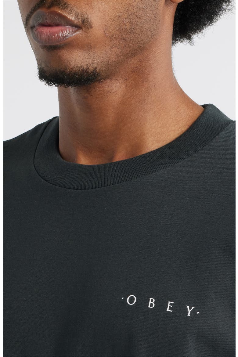 Architecture of the Uni Cotton Graphic T-Shirt, Alternate, color, VINTAGE BLACK