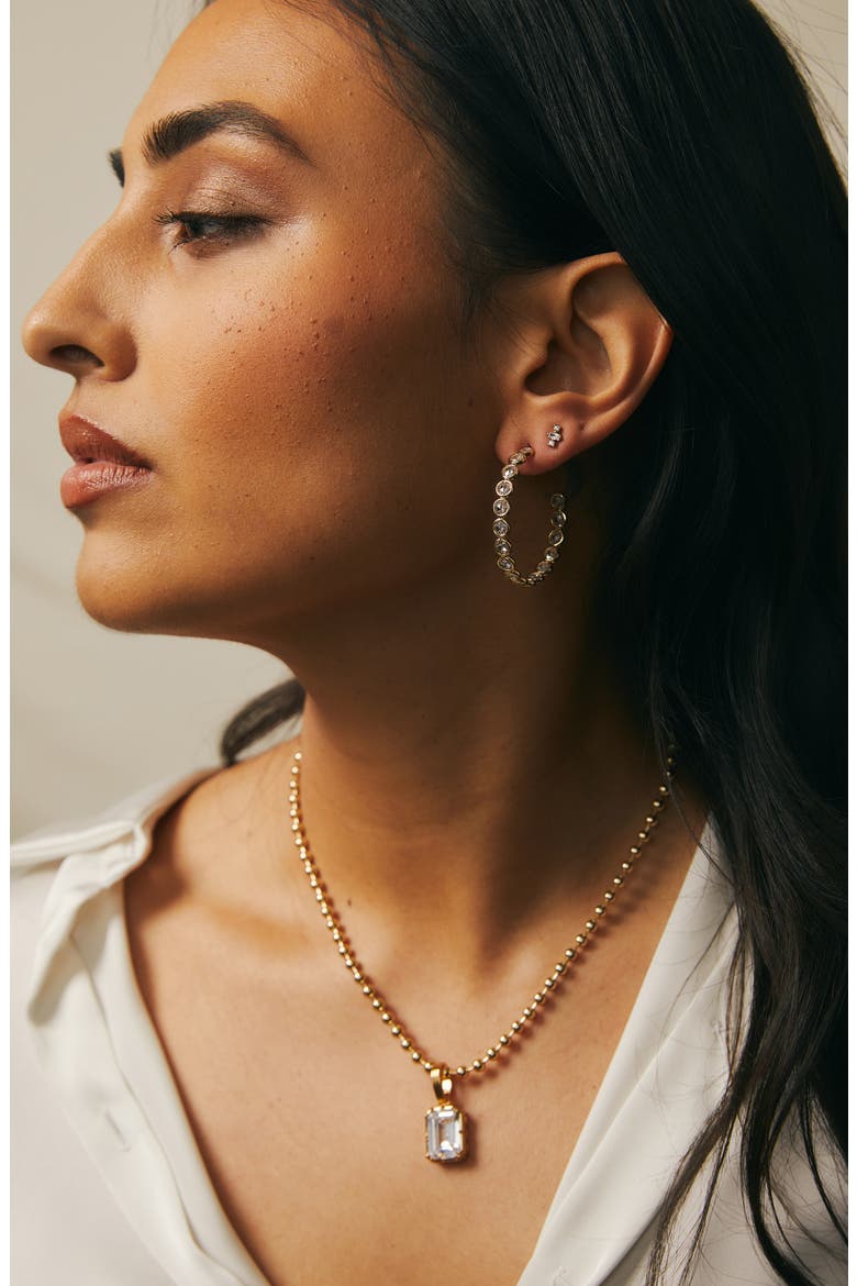 Lynda Hoop Earrings, Alternate, color, GOLD