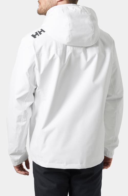 Helly Hansen Hooded Crew 2.0 Waterproof Midlayer Sailing Jacket In White