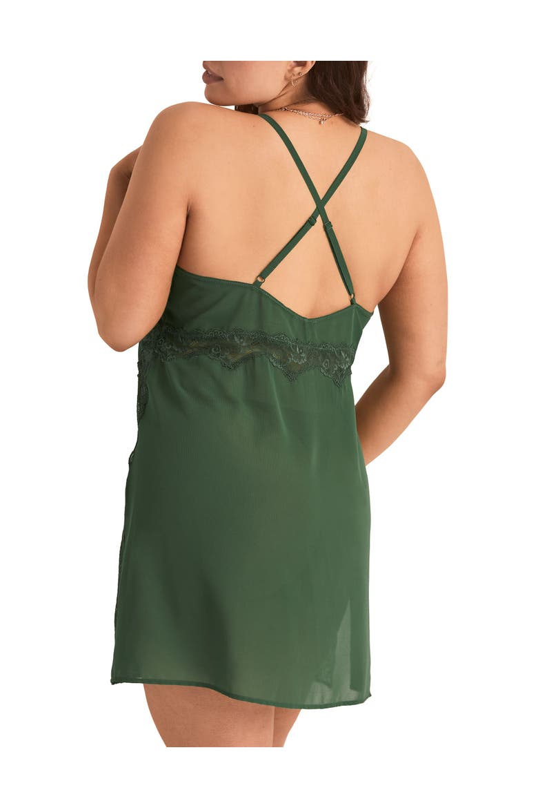 Kelee Slip Lingerie, Alternate, color, Dark green