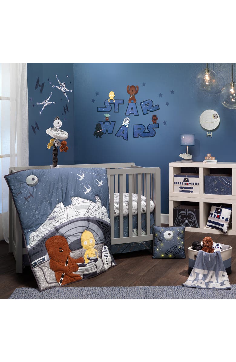 Lambs & Ivy Star Wars Signature Rebels Rule Cotton Fitted Crib/Toddler Sheet, Alternate, color, Black Multi