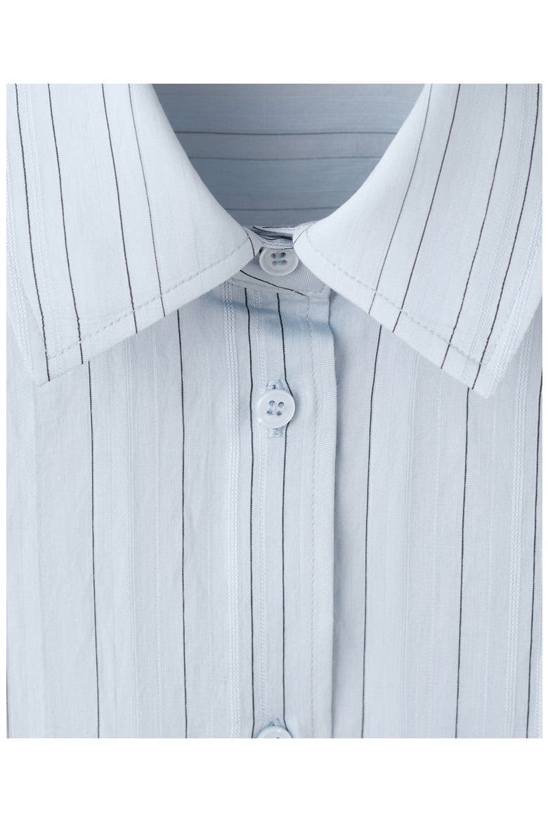 Oversize Stripe Button-Up Shirt, Alternate, color, BLUE