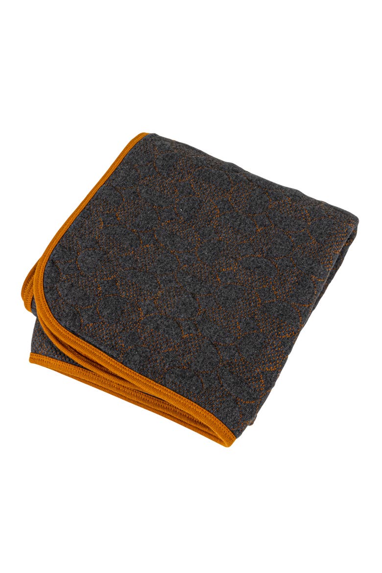 Cotton Blend Quilted Baby Blanket, Main, color, Mustard