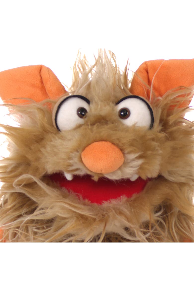 Dusty The Friendly Monster 14"Plush Hand Puppet, Handmade, Alternate, color, Multicolored