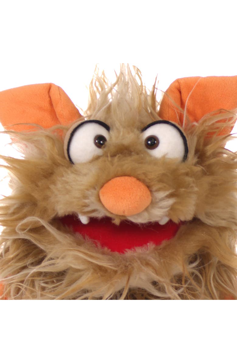 Living Puppets Dusty The Friendly Monster 14"Plush Hand Puppet, Handmade, Alternate, color, Multicolored