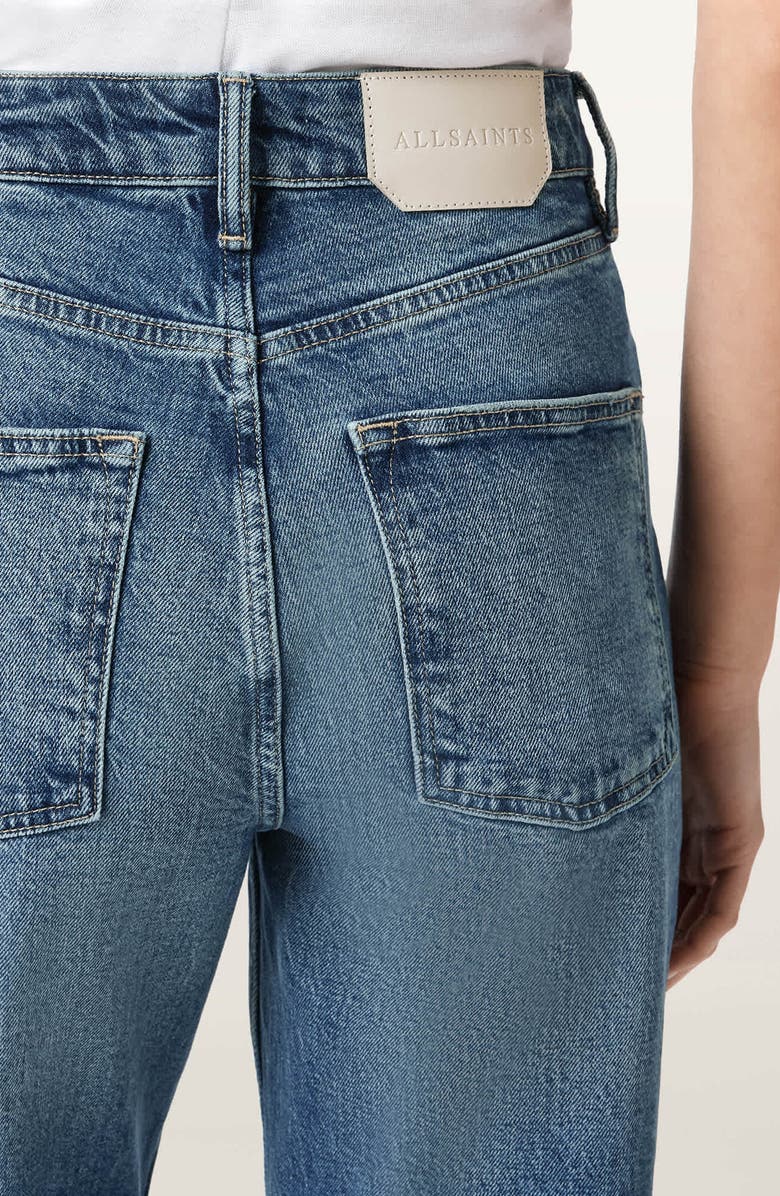 AllSaints Ida High Waist Straight Leg Jeans, Alternate, color, Mid Indigo
