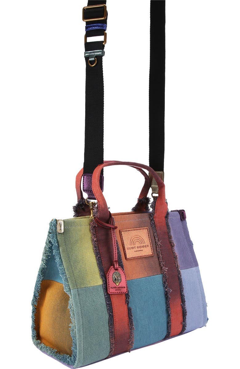 Kurt Geiger London Southbank Patchwork Denim Tote, Alternate, color, Patch Multi