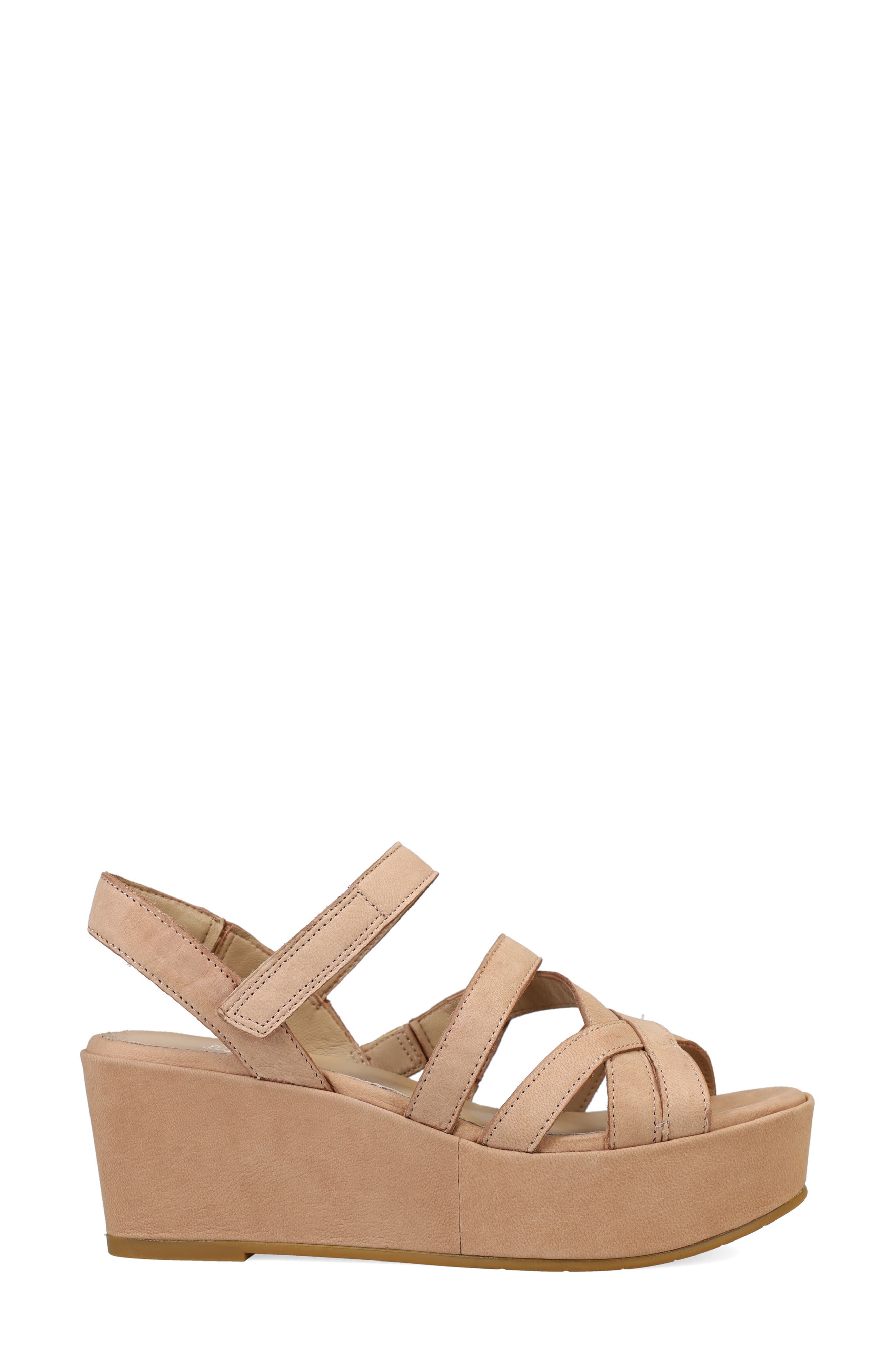 Eileen Fisher Mazy Strappy Platform Sandal, Alternate, color, Latte