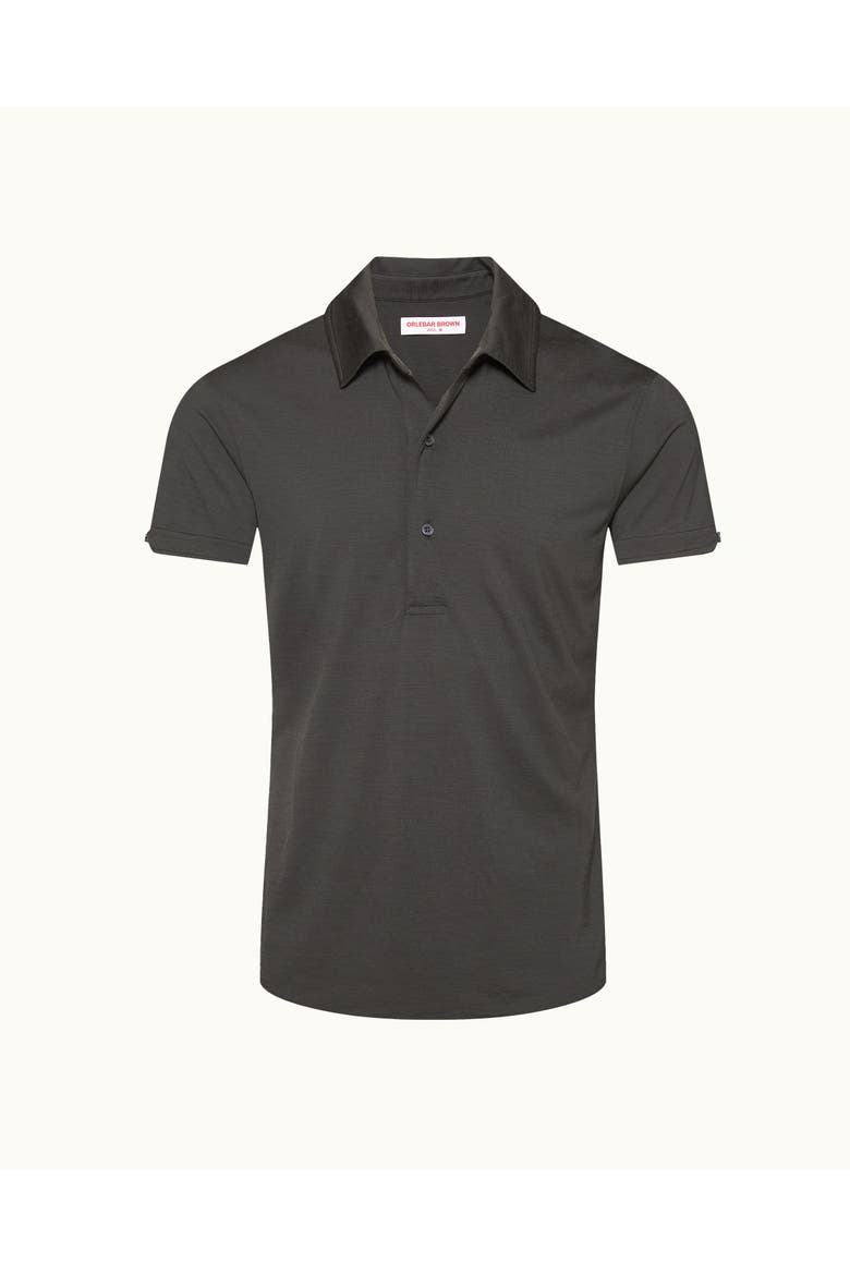 Sebastian Merino Tailored-Fit Polo Shirt, Alternate, color, DARK HERBAL GREEN