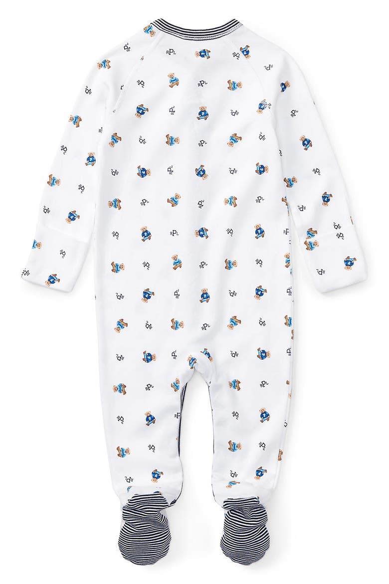 Print Footie, Alternate, color, WHITE BEAR PRINT