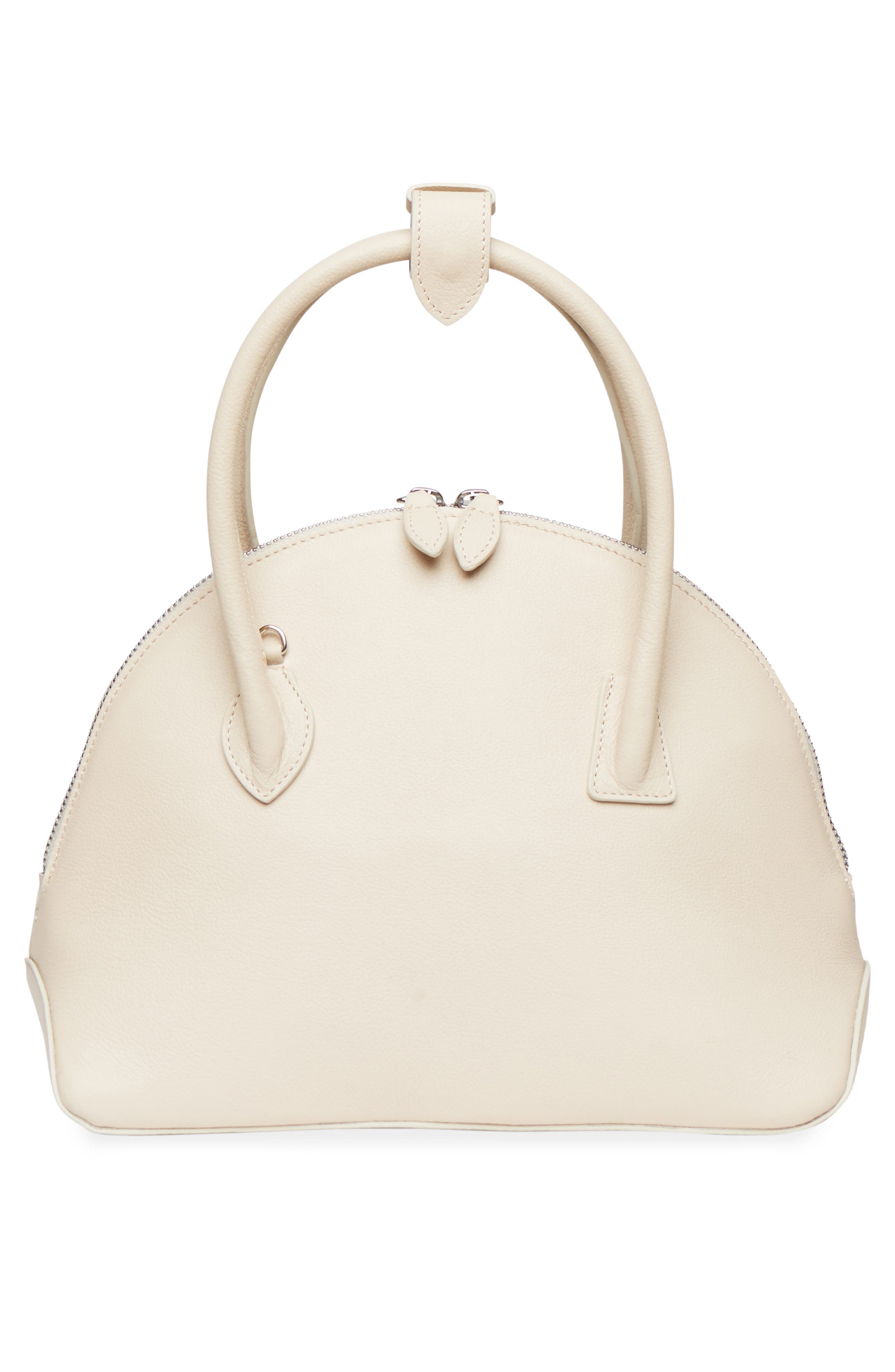 LIFFNER Dome Leather Top Handle Bag, Alternate, color, Cream
