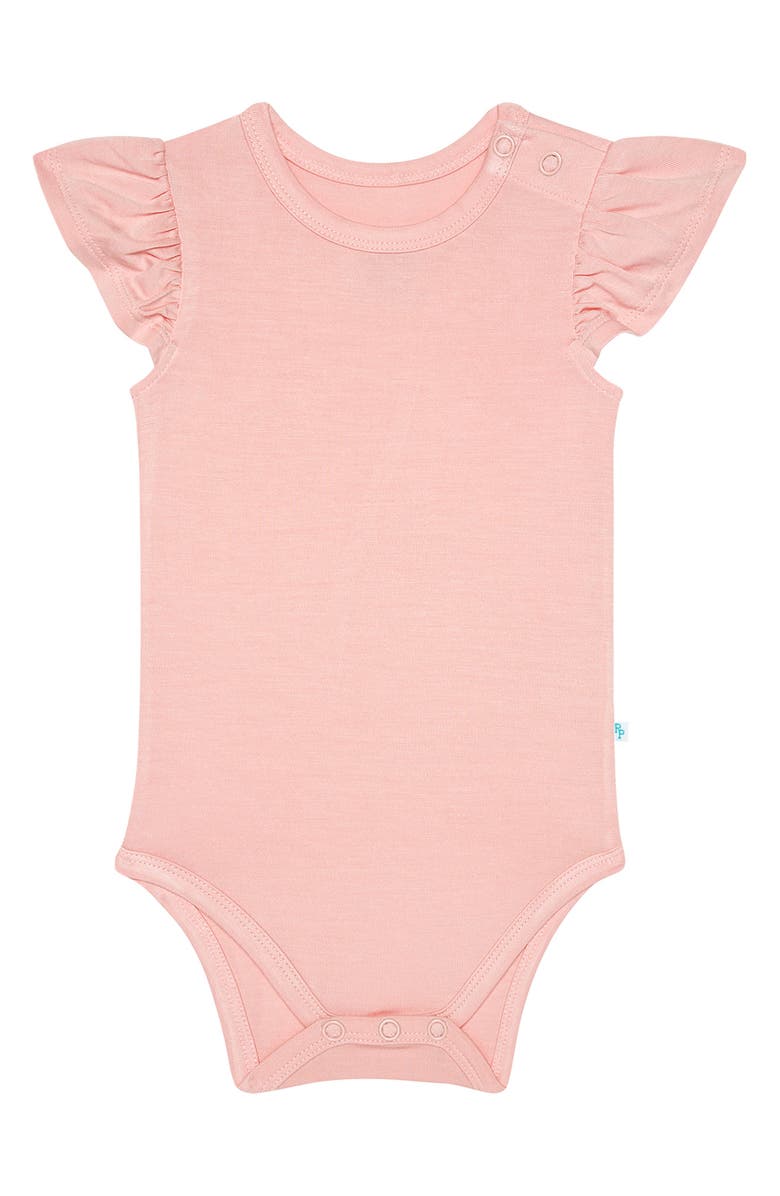 Posh Peanut Celia Flutter Sleeve Bodysuit & Flare Pants Set, Alternate, color,