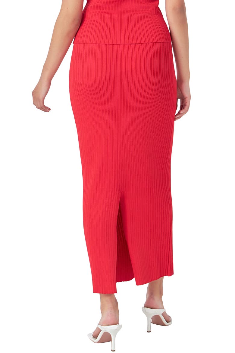 Rib Maxi Skirt, Alternate, color, RED