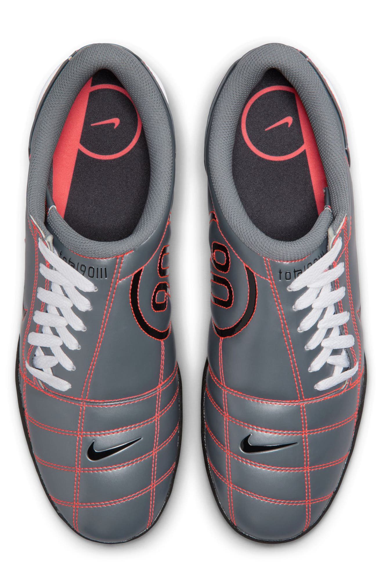 Nike Total 90 Soccer Sneaker, Alternate, color, Smoke Grey/ Black/ Crimson