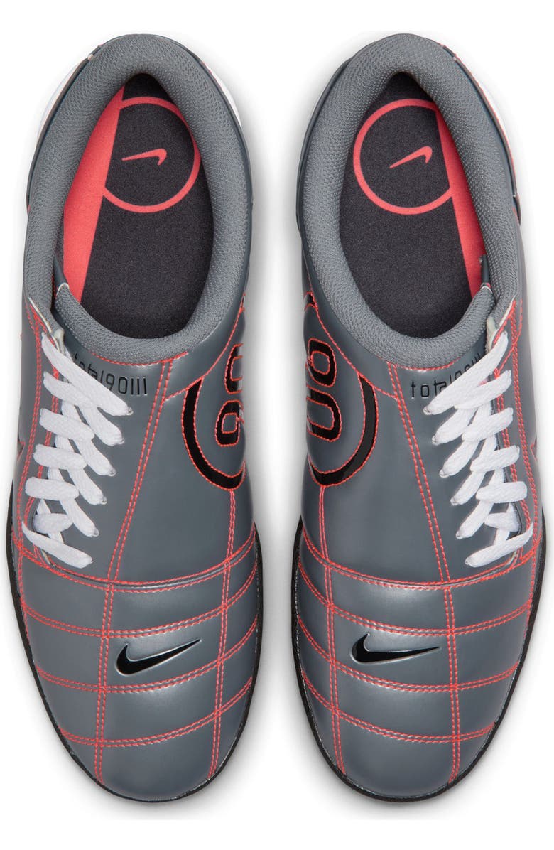 Nike Total 90 Soccer Sneaker, Alternate, color, Smoke Grey/ Black/ Crimson